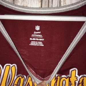 NFL Tops - NFL Washington Redskins Cold Shoulder Tee NFL Tops - NFL Washington Redskins Cold Shoulder Tee